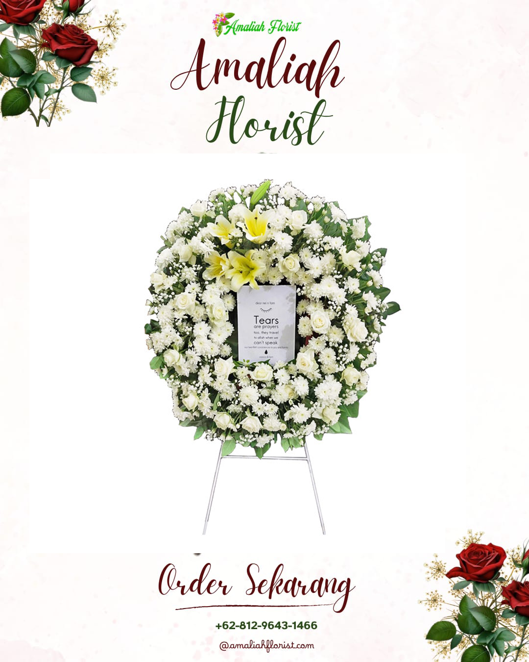 Krans Bunga Duka Mekar Baru